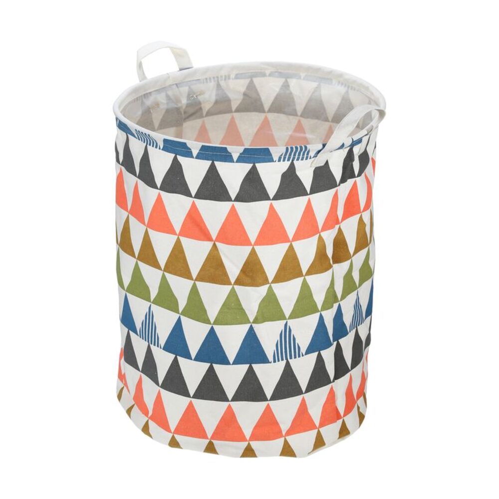 1 Pc 60L Foldable Cylindrical Laundry Basket for Laundry Room Blue
